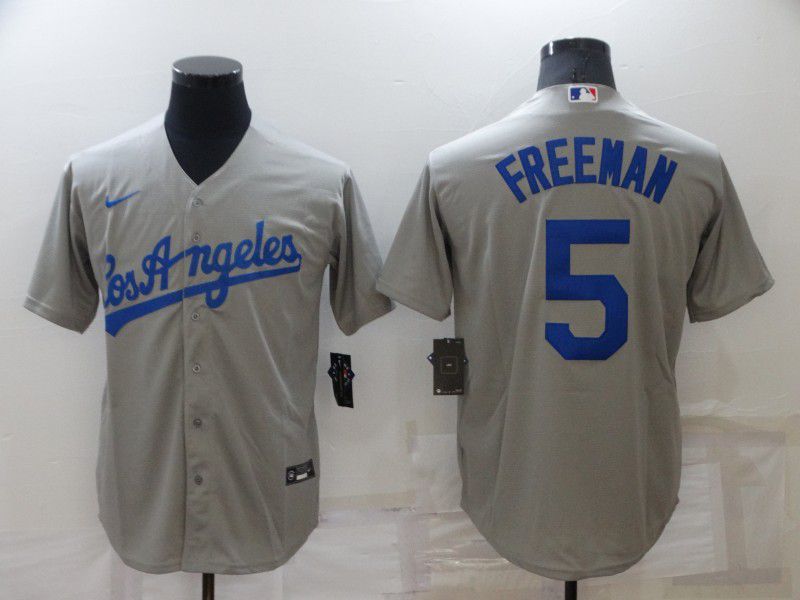 Men Los Angeles Dodgers #5 Freddie Freeman Grey Nike Game 2022 MLB Jerseys->new york yankees->MLB Jersey